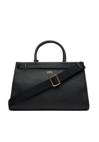 TOMMY HILFIGER - Tommy Hilfiger Torebka American Icon Tote Leather AW0AW17185 Czarny. Kolor: czarny. Materiał: skórzane #5