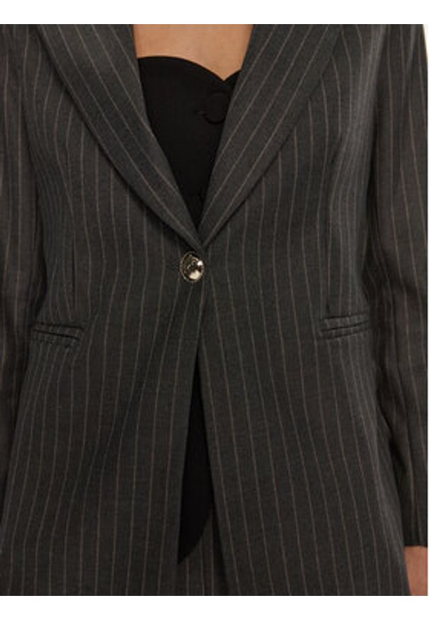 Maryley Marynarka 24IB187/M11 Szary Regular Fit. Kolor: szary. Materiał: wiskoza