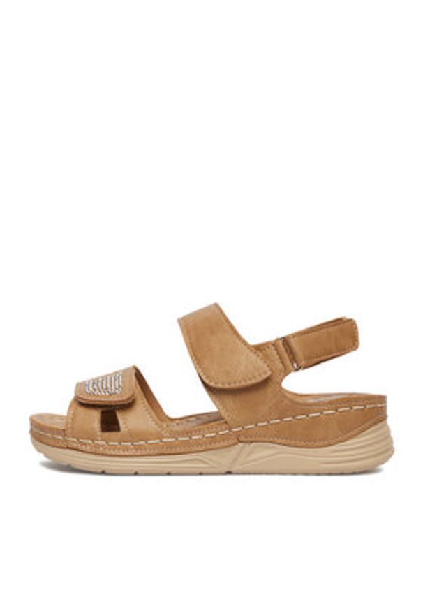 Go Soft Sandały CEO-WFA3741-1 Beżowy. Kolor: beżowy. Materiał: skóra