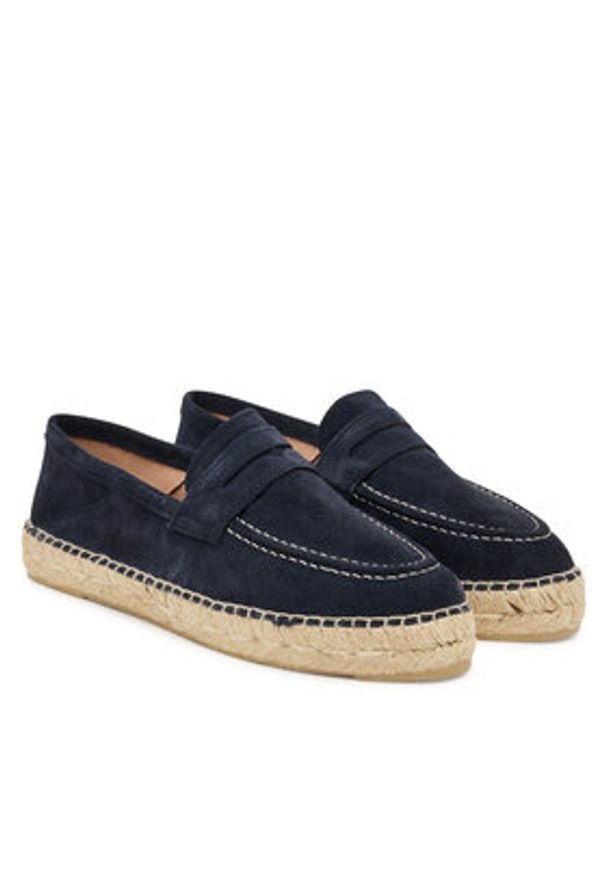 Manebi Espadryle Hamptons K 1.5 LW Granatowy. Kolor: niebieski. Materiał: skóra, zamsz