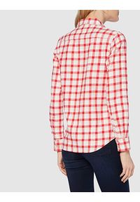 Wrangler - WRANGLER LS 1PKT SHIRT DAMSKA KOSZULA MATERIAŁOWA LOLLIPOP RED W5Z1T2XSK 112130367. Materiał: materiał