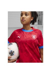 Puma - Młodzieżowa koszulka domowa reprezentacji Czech w piłce nożnej 2024 PUMA. Kolor: czerwony. Sport: piłka nożna