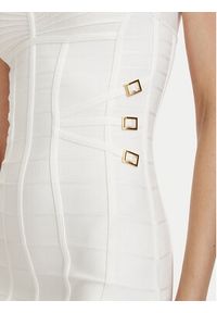 Elisabetta Franchi Sukienka koktajlowa AM-24D-62E2-V790 Biały Slim Fit. Kolor: biały. Materiał: wiskoza. Styl: wizytowy #3