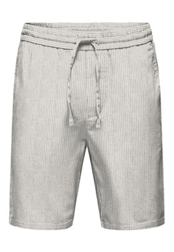 Only & Sons Szorty materiałowe 22024952 Szary Loose Fit. Kolor: szary. Materiał: bawełna