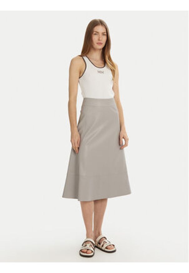 Max Mara Leisure Top Sax 2516941027 Biały Slim Fit. Kolor: biały. Materiał: bawełna