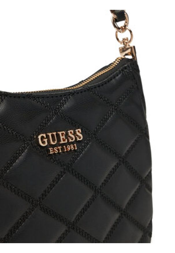 Guess Torebka HWQG96 32170 Czarny. Kolor: czarny. Materiał: skórzane