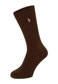 Polo Ralph Lauren Skarpety Mężczyźni drobna dzianina brązowy jednolity, ONE SIZE. Kolor: brązowy. Materiał: dzianina. Wzór: jednolity