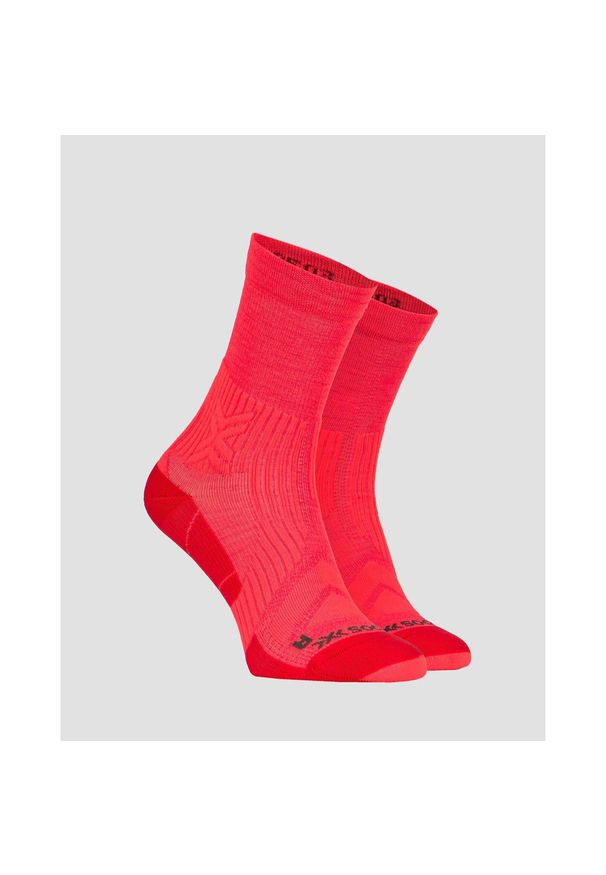 Skarpety X-Socks Bike Expert Merino Crew. Kolor: różowy, pomarańczowy, wielokolorowy. Sport: kolarstwo