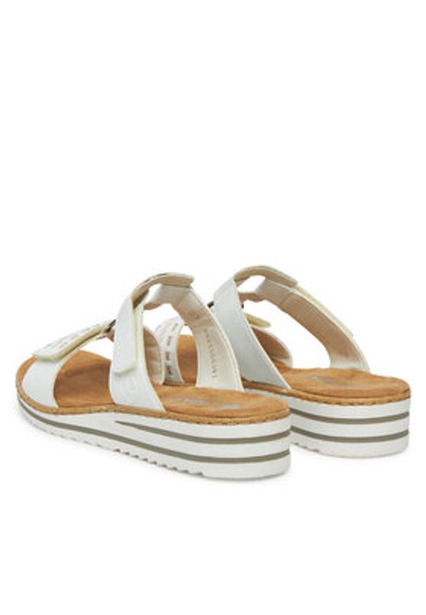 Rieker Klapki V0636-80 Biały. Kolor: biały. Materiał: syntetyk, materiał