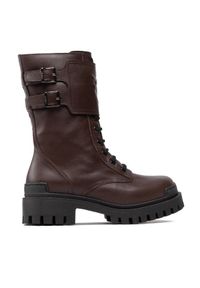 Pinko Trapery Cumino Bootie 1H2135 A072 Brązowy. Kolor: brązowy. Materiał: skóra #1