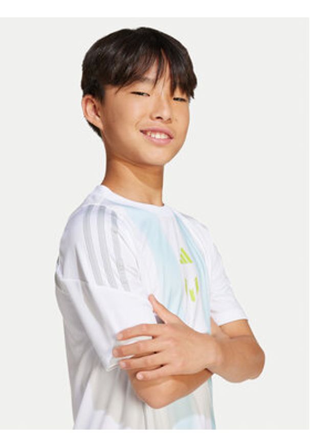 Adidas - adidas T-Shirt Messi Training JI5460 Biały Regular Fit. Kolor: biały. Materiał: syntetyk