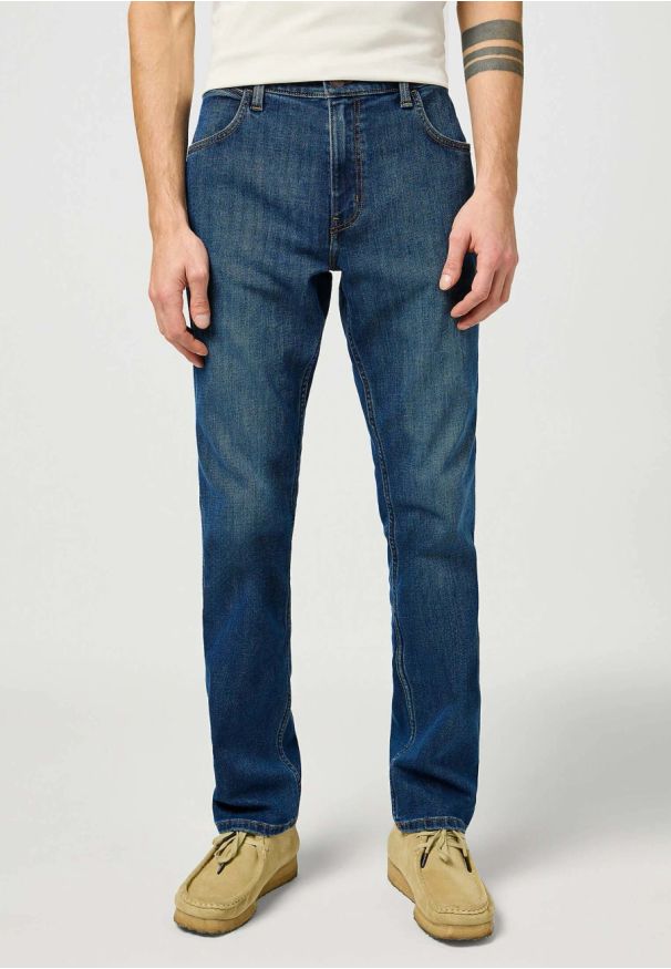 Wrangler - MESKIE SPODNIE WRANGLER GREENSBORO FOG 112364949