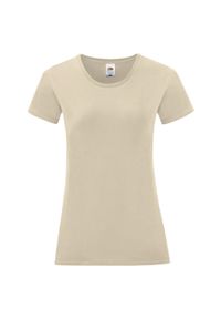 FRUIT OF THE LOOM - Koszulka Damska Z Bawełny Czesanej Iconic. Kolor: szary, beżowy, wielokolorowy. Materiał: bawełna. Sport: turystyka piesza #1