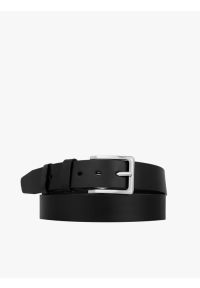 Ryłko - Czarny pasek ze skóry licowej. Kolor: czarny. Materiał: skóra. Styl: klasyczny, street, elegancki #1