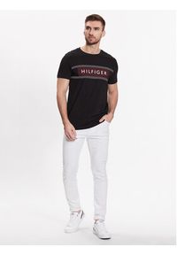 TOMMY HILFIGER - Tommy Hilfiger T-Shirt Brand Love Chest MW0MW30035 Czarny Slim Fit. Kolor: czarny. Materiał: bawełna