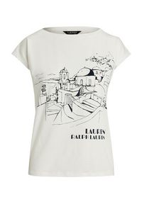 Lauren Ralph Lauren - LAUREN RALPH LAUREN T-Shirt 200971072002 Biały Relaxed Fit. Kolor: biały. Materiał: bawełna #5