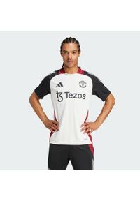 Adidas - Koszulka Manchester United Tiro 24 Training. Kolor: biały, wielokolorowy, czarny. Materiał: materiał