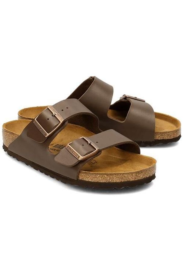 Klapki męskie Birkenstock Arizona. Kolor: brązowy. Materiał: syntetyk, materiał