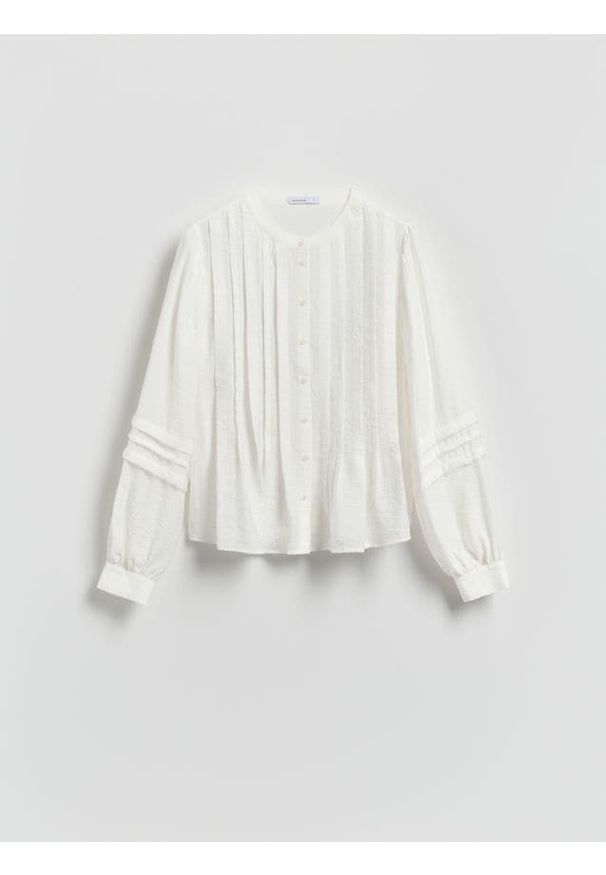 Reserved - Wiskozowa koszula - złamana biel. Materiał: wiskoza