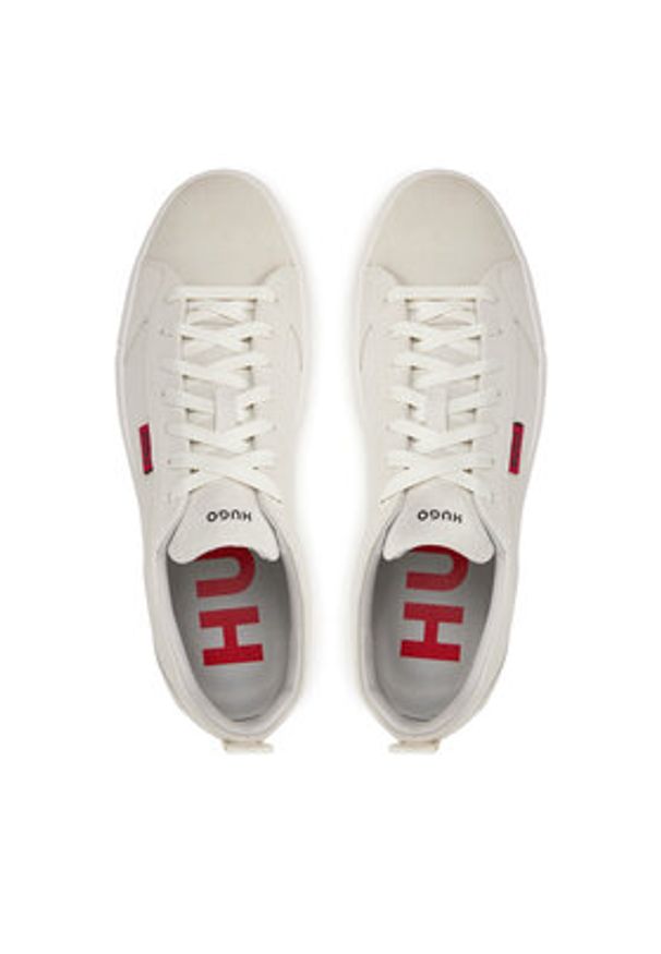 Hugo Sneakersy Morrie Tenn numic 50523723 Beżowy. Kolor: beżowy. Materiał: zamsz, skóra