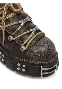 NEW ROCK Sneakersy M-120N-C83 Brązowy. Kolor: brązowy. Materiał: skóra #3