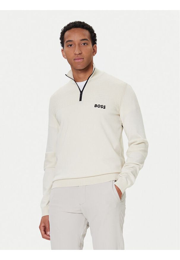 BOSS Sweter K_Hydro QZ-1 50541953 Biały Regular Fit. Kolor: biały. Materiał: bawełna