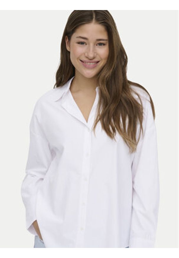 only - ONLY Koszula Oregon 15367554 Biały Regular Fit. Kolor: biały. Materiał: bawełna