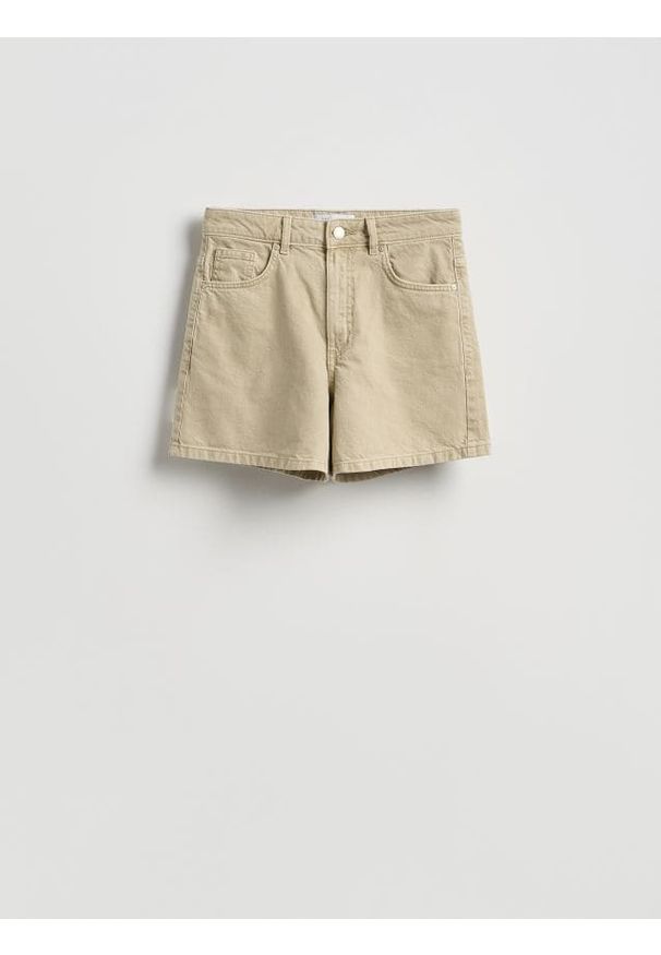 Reserved - Jeansowe szorty - zielony. Kolor: zielony. Materiał: jeans