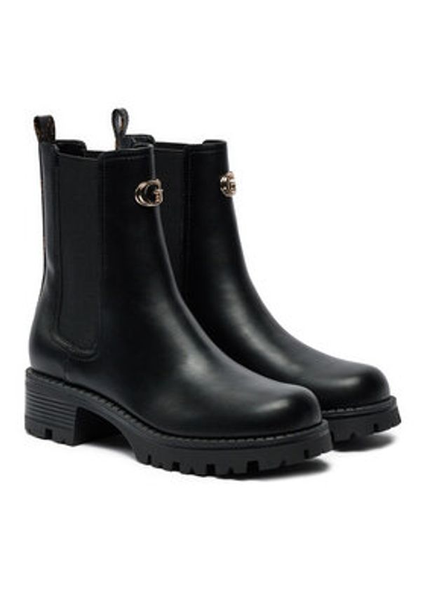 Guess Botki Rinna FLTRNN FAL10 Czarny. Kolor: czarny. Materiał: skóra