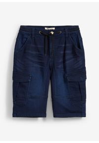 bonprix - Bermudy dżinsowe dresowe, Regular Fit. Kolor: niebieski