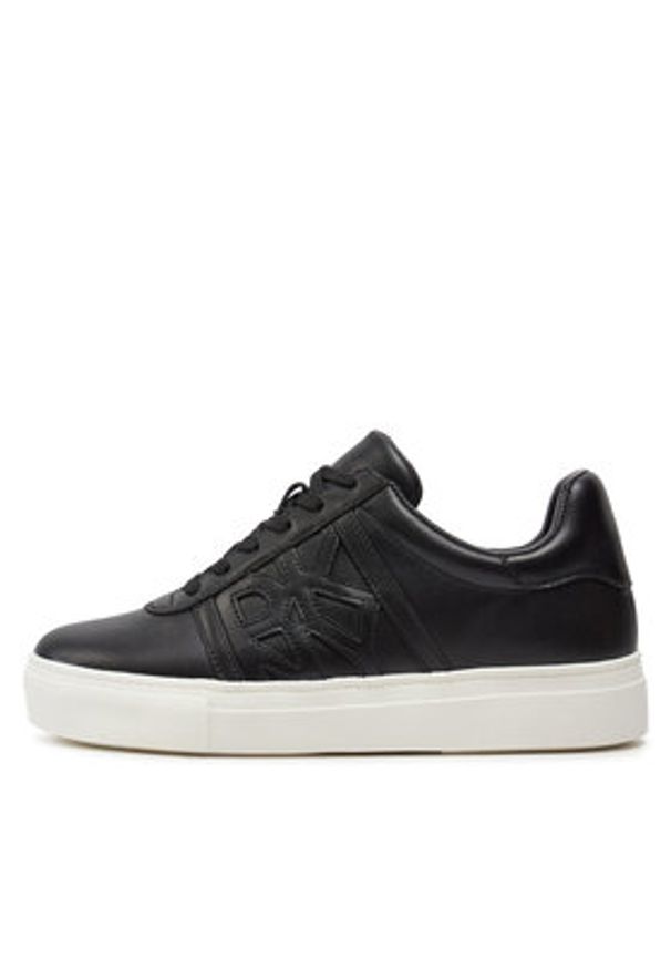 DKNY Sneakersy K1427962 Czarny. Kolor: czarny. Materiał: skóra