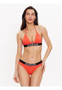 Calvin Klein Swimwear Dół od bikini KW0KW01983 Pomarańczowy. Kolor: pomarańczowy. Materiał: syntetyk