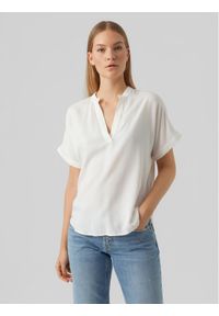 Vero Moda Bluzka Beauty 10279697 Biały Regular Fit. Kolor: biały. Materiał: wiskoza