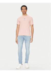 Guess Jeans T-Shirt M5GI23 K8HM0 Beżowy Slim Fit. Kolor: beżowy. Materiał: bawełna #5