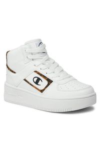 Champion Sneakersy Mid Cut Foul Play Plat Mid Animalie S11601-WW001 Biały. Kolor: biały. Materiał: skóra #7