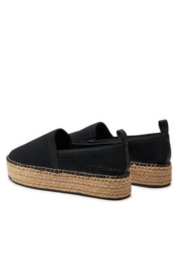 Calvin Klein Jeans Espadryle Platform Espadrille Uc YW0YW01377 Czarny. Kolor: czarny. Materiał: materiał. Obcas: na platformie