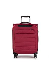 Mała Materiałowa Walizka Travelite. Kolor: czerwony. Materiał: materiał #1