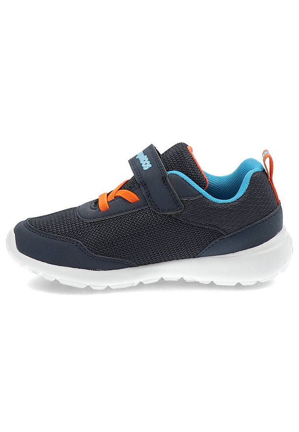KangaRoos - Granatowe Sneakersy Kangaroos Dziecięce Buty Na Rzep. Okazja: na uczelnię. Zapięcie: rzepy. Kolor: niebieski. Materiał: skóra ekologiczna, materiał. Szerokość cholewki: normalna