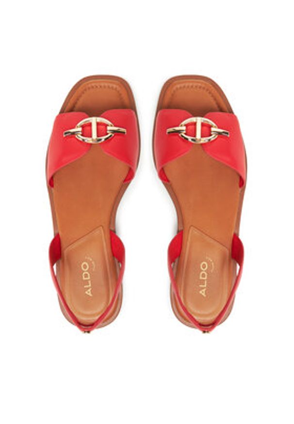 Aldo Sandały Goassi 13966651 Koralowy. Kolor: pomarańczowy. Materiał: skóra