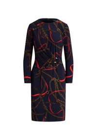 Lauren Ralph Lauren - LAUREN RALPH LAUREN Sukienka codzienna 200P03736001 Granatowy Slim Fit. Okazja: na co dzień. Kolor: niebieski. Materiał: syntetyk. Typ sukienki: proste. Styl: casual #4