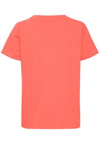 Fransa T-Shirt 20605388 Koralowy Regular Fit. Kolor: pomarańczowy. Materiał: bawełna