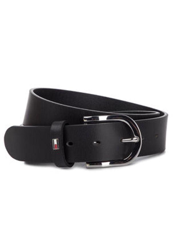 TOMMY HILFIGER - Tommy Hilfiger Pasek Damski New Danny Belt WW0WW11590 Czarny. Kolor: czarny. Materiał: skóra