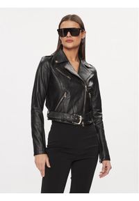 Patrizia Pepe Kurtka skórzana CO0732/L1HZ-K103 Czarny Regular Fit. Kolor: czarny. Materiał: skóra #1