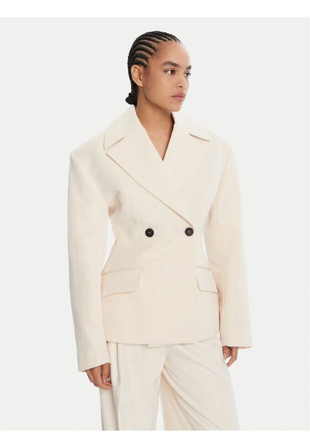 JACQUEMUS Marynarka La Veste Norma 25E251JA0871709130 Beżowy Regular Fit. Kolor: beżowy. Materiał: len