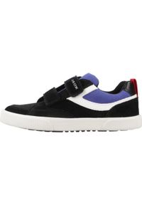 Geox - Kapcie GEOX J ALPHABEET BOY Czarny. Kolor: czarny. Materiał: tkanina. Sport: turystyka piesza