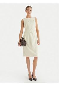 Calvin Klein Sukienka koktajlowa LV044F018G Beżowy Slim Fit. Kolor: beżowy. Materiał: syntetyk. Styl: wizytowy #3