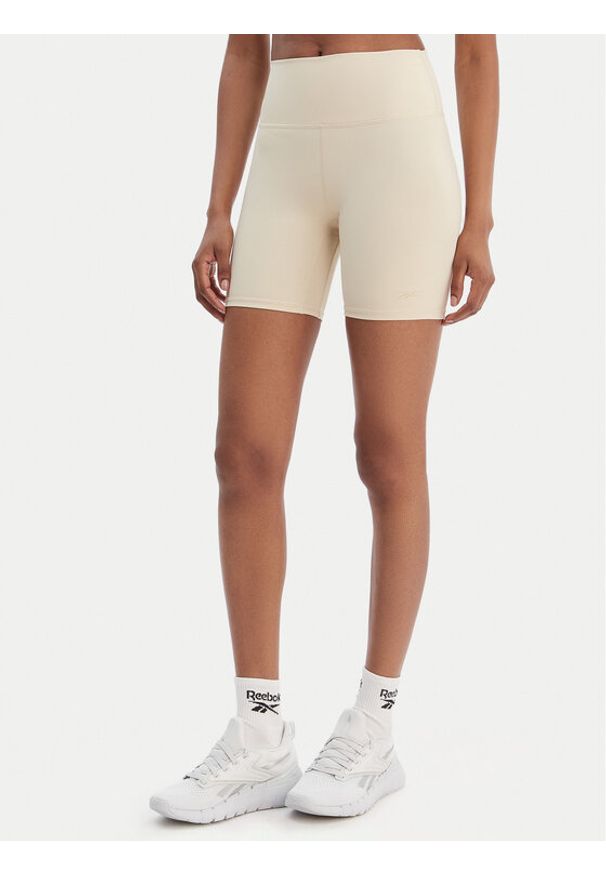 Reebok Szorty sportowe Reebok x Ewa Chodakowska RK25618CCW Beżowy Slim Fit. Kolor: beżowy. Materiał: syntetyk