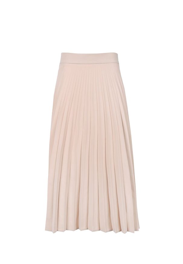 VEVA - Spódnica plisowana Charming Pleats beżowa. Kolor: beżowy. Długość: długie. Styl: klasyczny, elegancki, sportowy