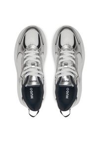 Hugo - HUGO Sneakersy Leon 50536308 Srebrny. Kolor: srebrny. Materiał: mesh, materiał #3