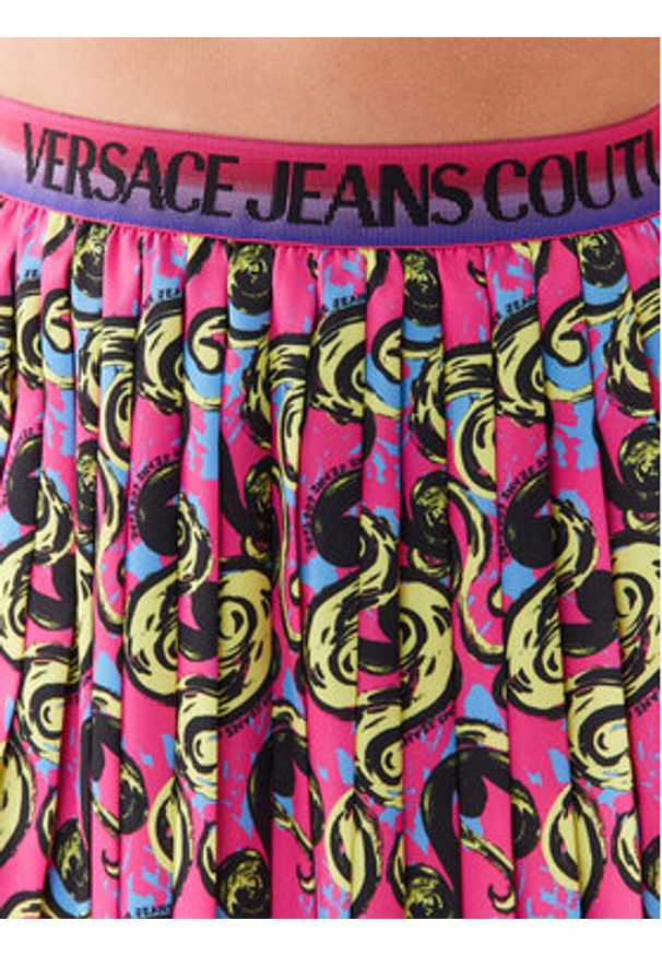 Versace Jeans Couture Spódnica plisowana 74HAE820 Różowy Regular Fit. Kolor: różowy. Materiał: syntetyk